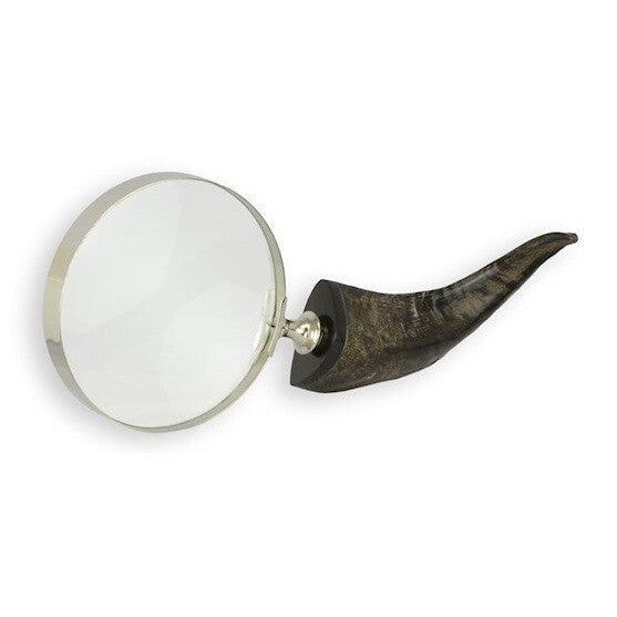 Vintage Horn Handle Magnifier | Brass Decor | Gift Idea