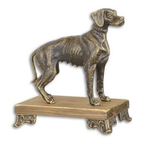 Standing Doberman Dog Sculpture | Handcrafted Bronze Decor