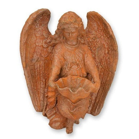 Rusty Cast Iron Angel Wall Decor | Wall Plaques & Signs