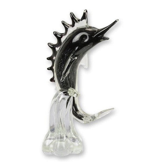 Murano Style Glass Figurine of a Marlin Home Decor, Glass & Murano Dec