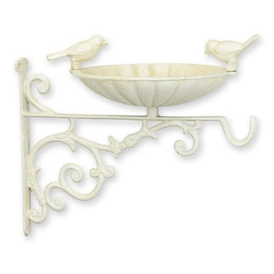 Bird Bath Wall Bracket | Handcrafted Cast Iron Decor
