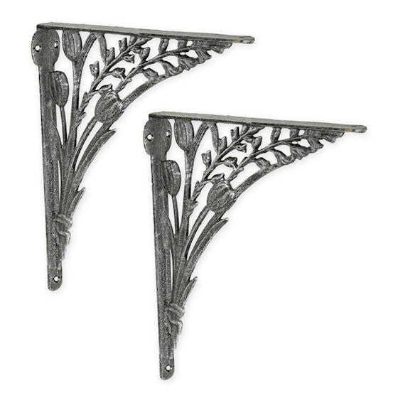 Bird Branch Corbel Pair | Handcrafted Iron Decor