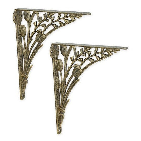 Bird Branch Corbel Pair | Handcrafted Bronze Decor
