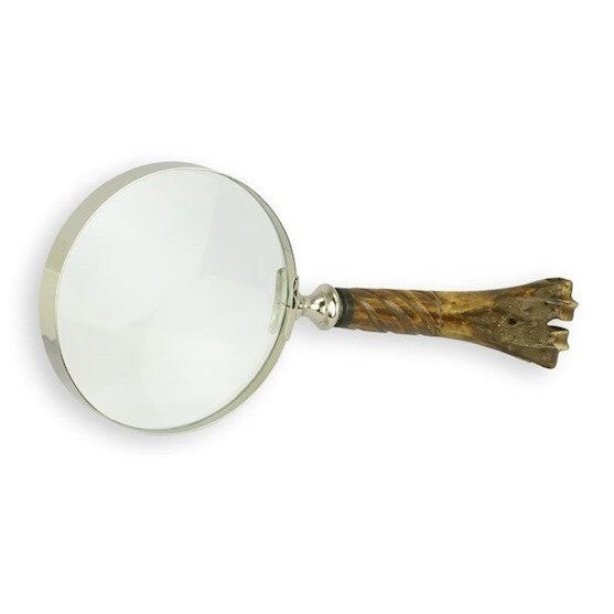 Horn Handle Magnifying Glass | Brass Decor | Gift Idea