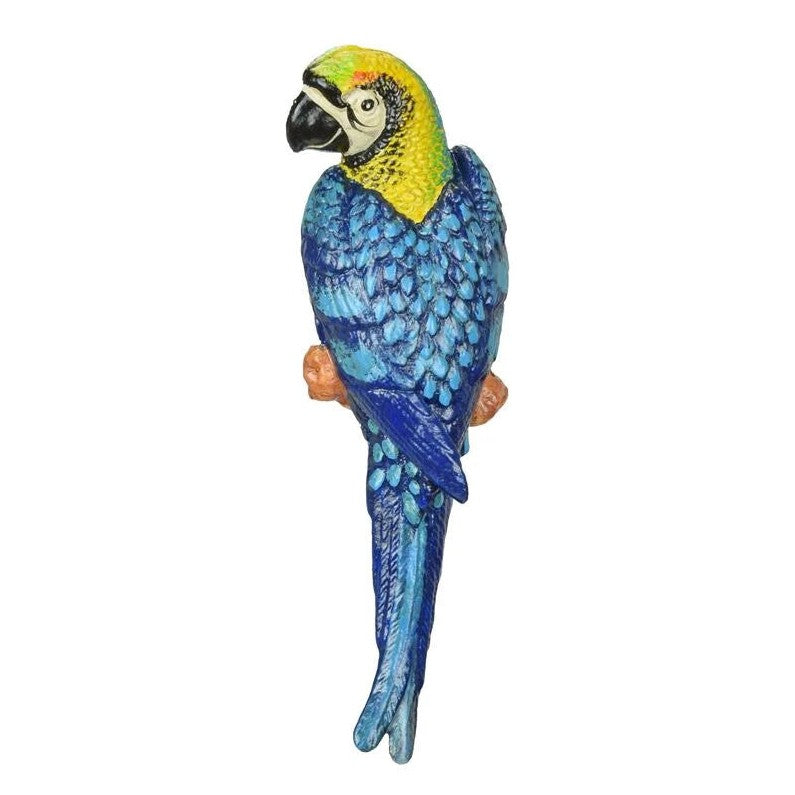 Cast Iron Wall Mount Blue and Yellow Macaw | Wall Plaques & Signs