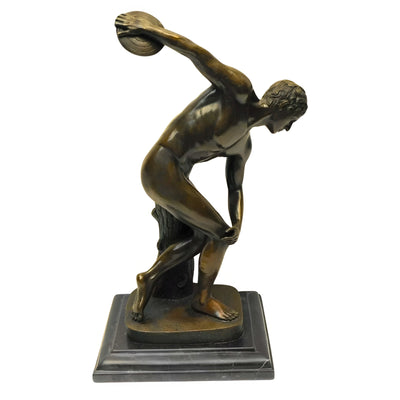 Bronze Sculpture of Discobolos by Myron – Classical Greek Athlete