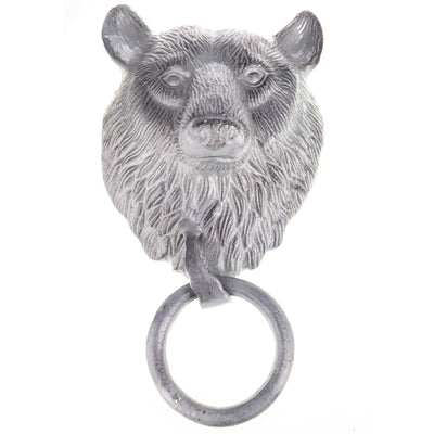 Bear Head Door Knocker | Handcrafted Cast Iron Decor | Gift Idea