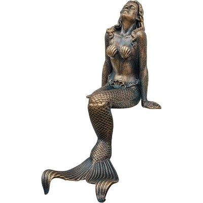 Cast Iron Figurine of a Mermaid | Mythology & Deity Sculptures
