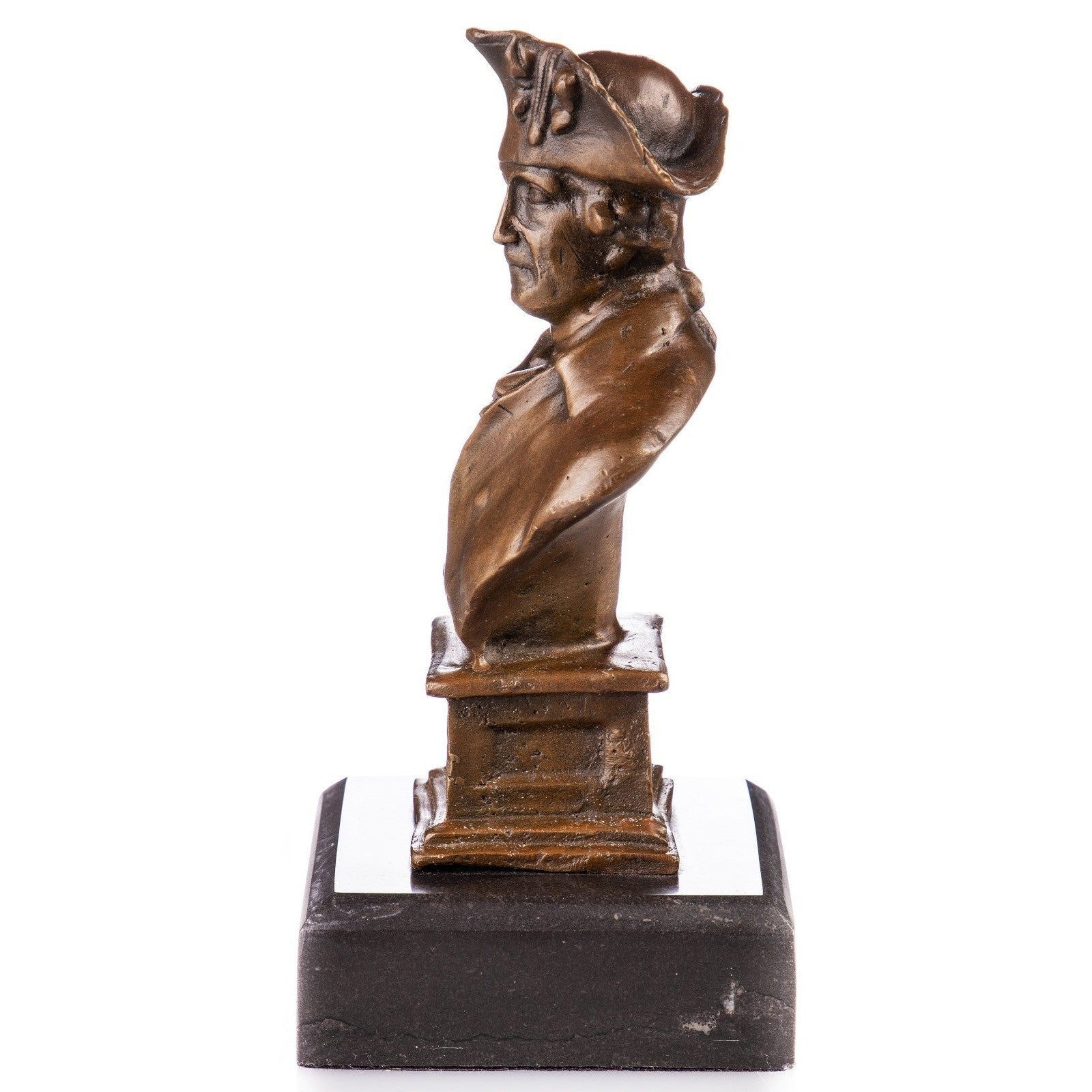 Colonial Gentleman Bust | Handcrafted Bronze Decor | Gift Idea
