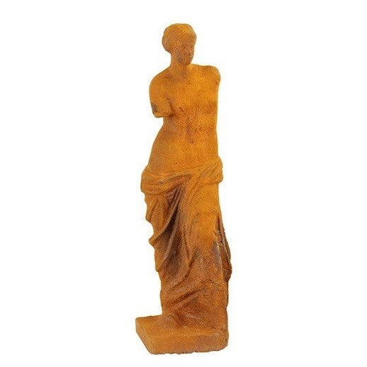 Rusty Cast Iron Figurine of Venus | Mythology & Deity Sculptures