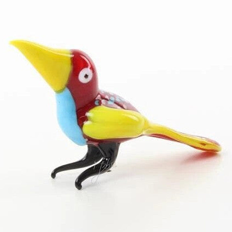 Murano Style Miniature Glass Figurine of a Tucan Home Decor