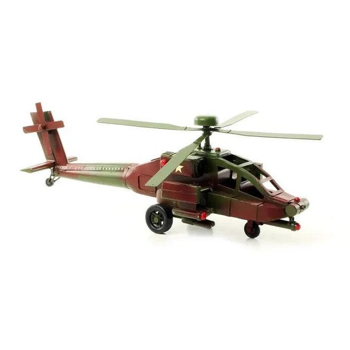 Tin Model of an Apache Helicopter | Tin & Model Collectibles