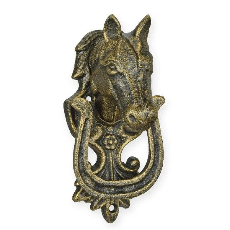 Horse Head Door Knocker | Handcrafted Cast Iron Decor | Gift Idea