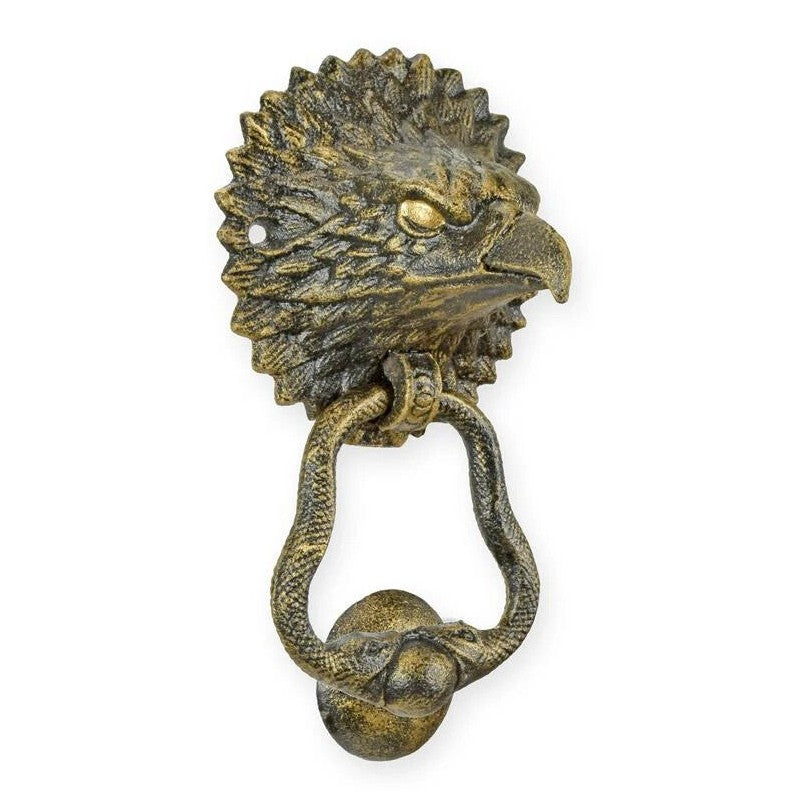 Eagle Head Door Knocker | Handcrafted Bronze Decor