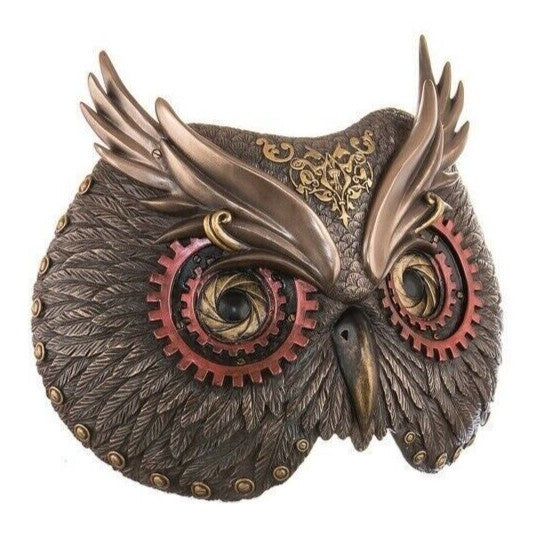 Steampunk Owl Wall Mask | Animal Sculptures | Home Decor