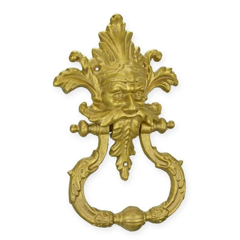 Green Man Door Knocker | Handcrafted Brass Decor | Gift Idea