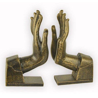 Bronze Hands Bookend Pair