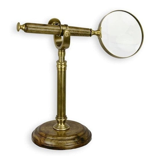 Adjustable Brass Magnifying Glass | Handcrafted Brass Decor