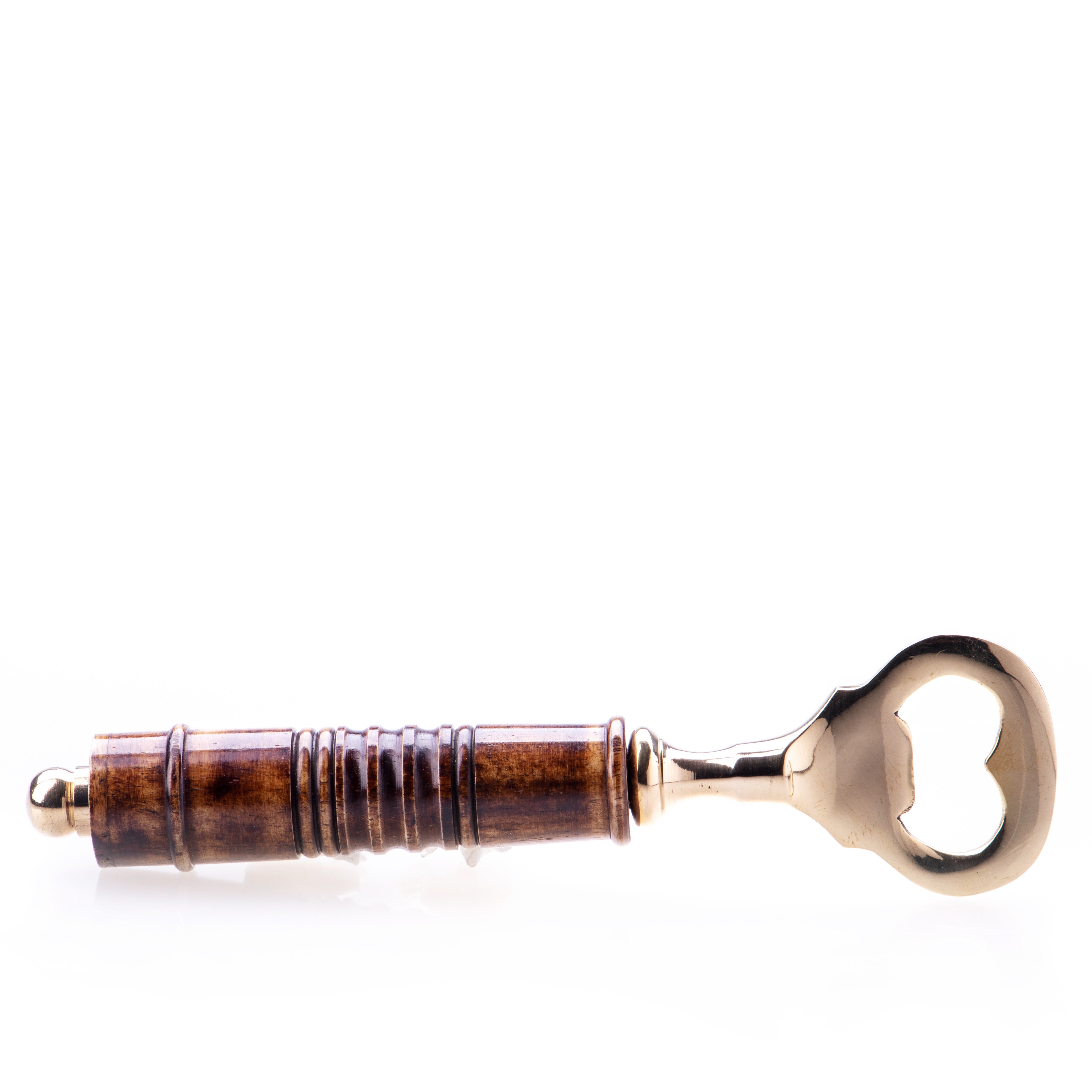 Vintage Wood Handle Bottle Opener | Brass Decor | Unique Home Accent