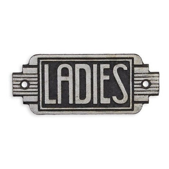 Ladies Restroom Sign | Handcrafted Cast Iron Decor | Gift Idea