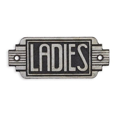 Ladies Restroom Sign | Handcrafted Cast Iron Decor | Gift Idea