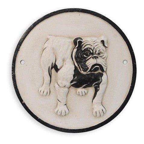 Standing Bulldog Wall Plaque | Handcrafted Cast Iron Decor
