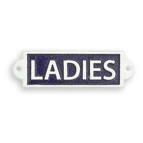 Ladies Restroom Sign | Handcrafted Cast Iron Decor | Gift Idea