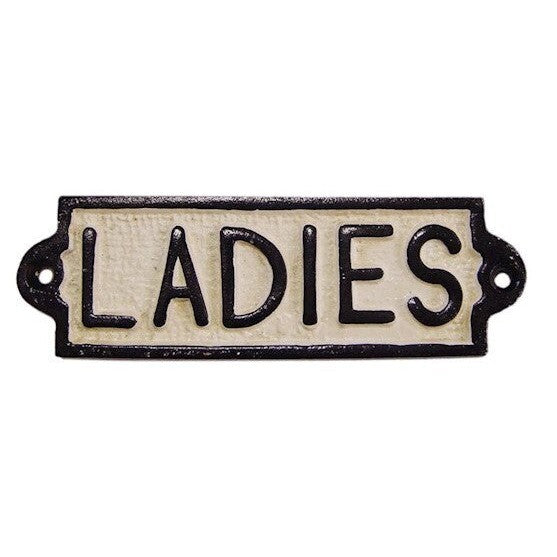 Ladies Restroom Sign | Handcrafted Cast Iron Decor | Gift Idea