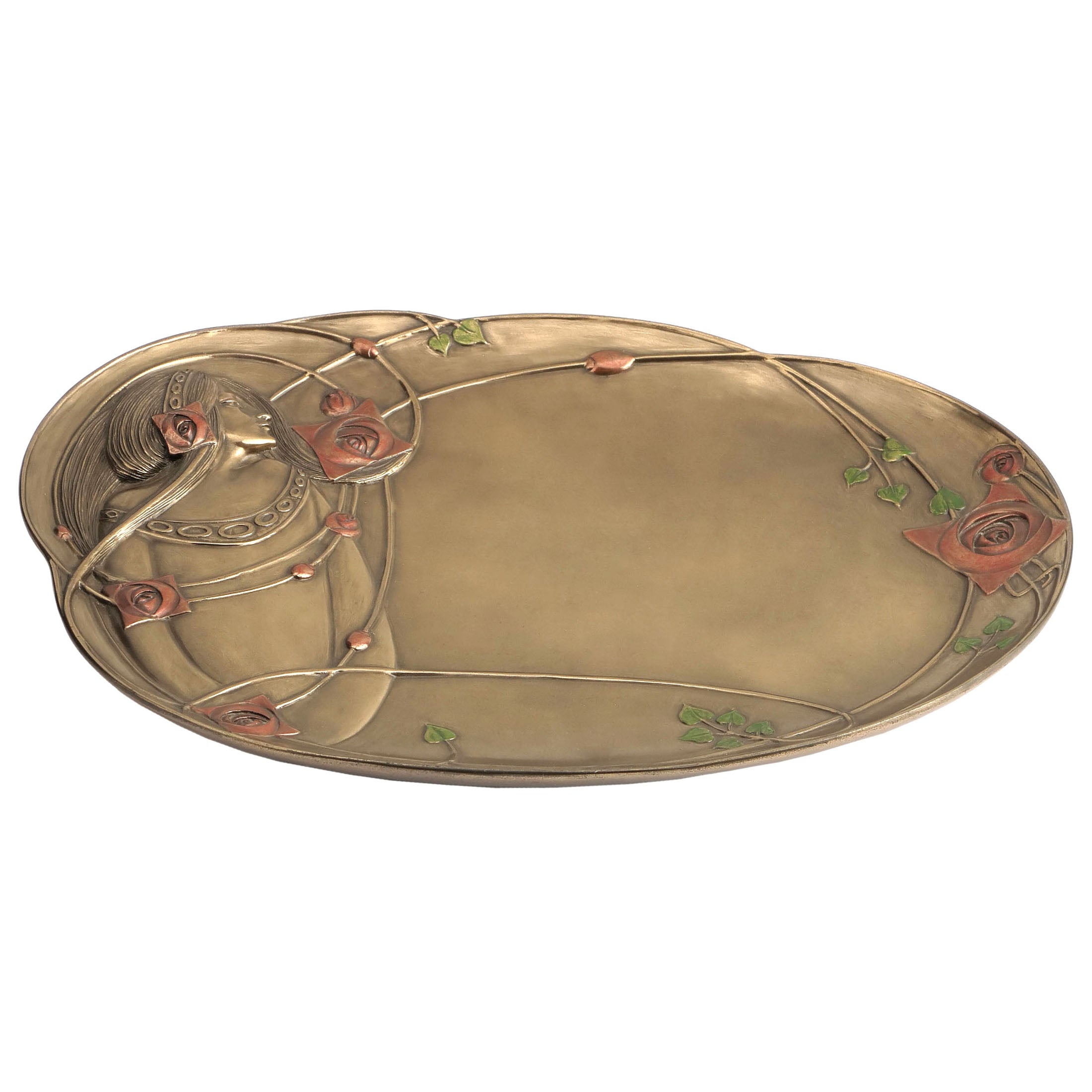 Mackintosh Style Art Nouveau Rose and Lady Plate