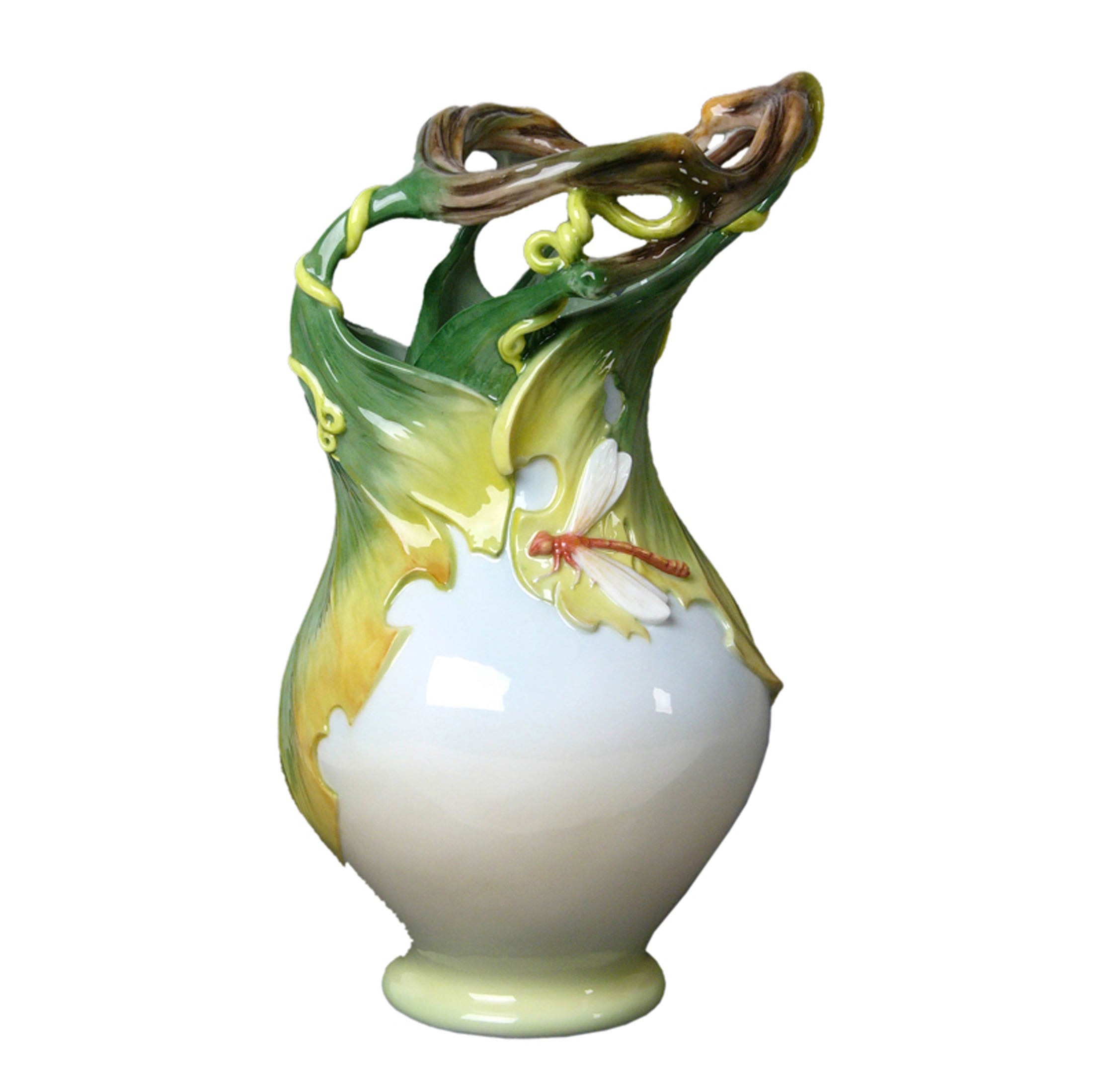 Grapevine and Dragonfly Vase