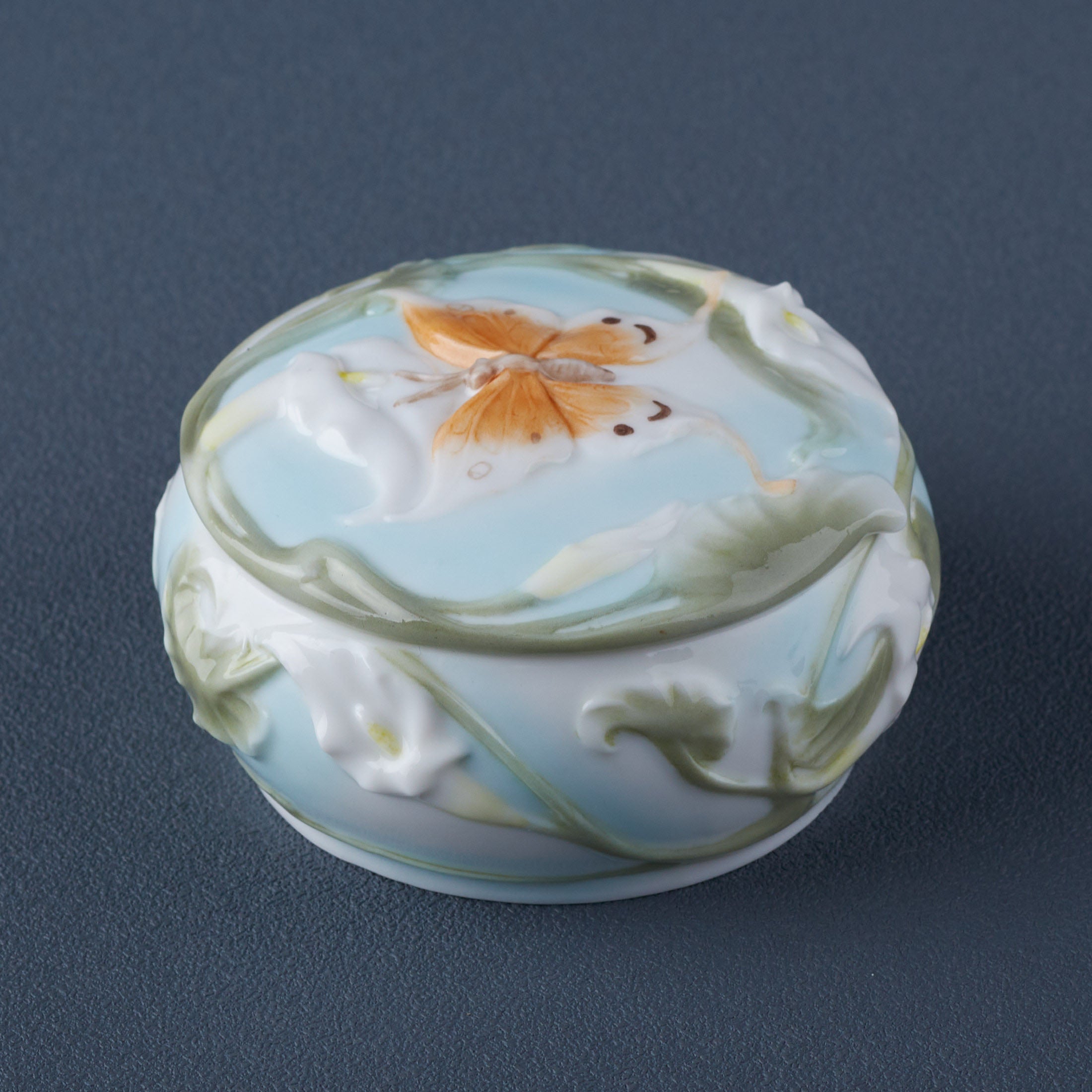 Butterfly and Calla Lily Trinket Box