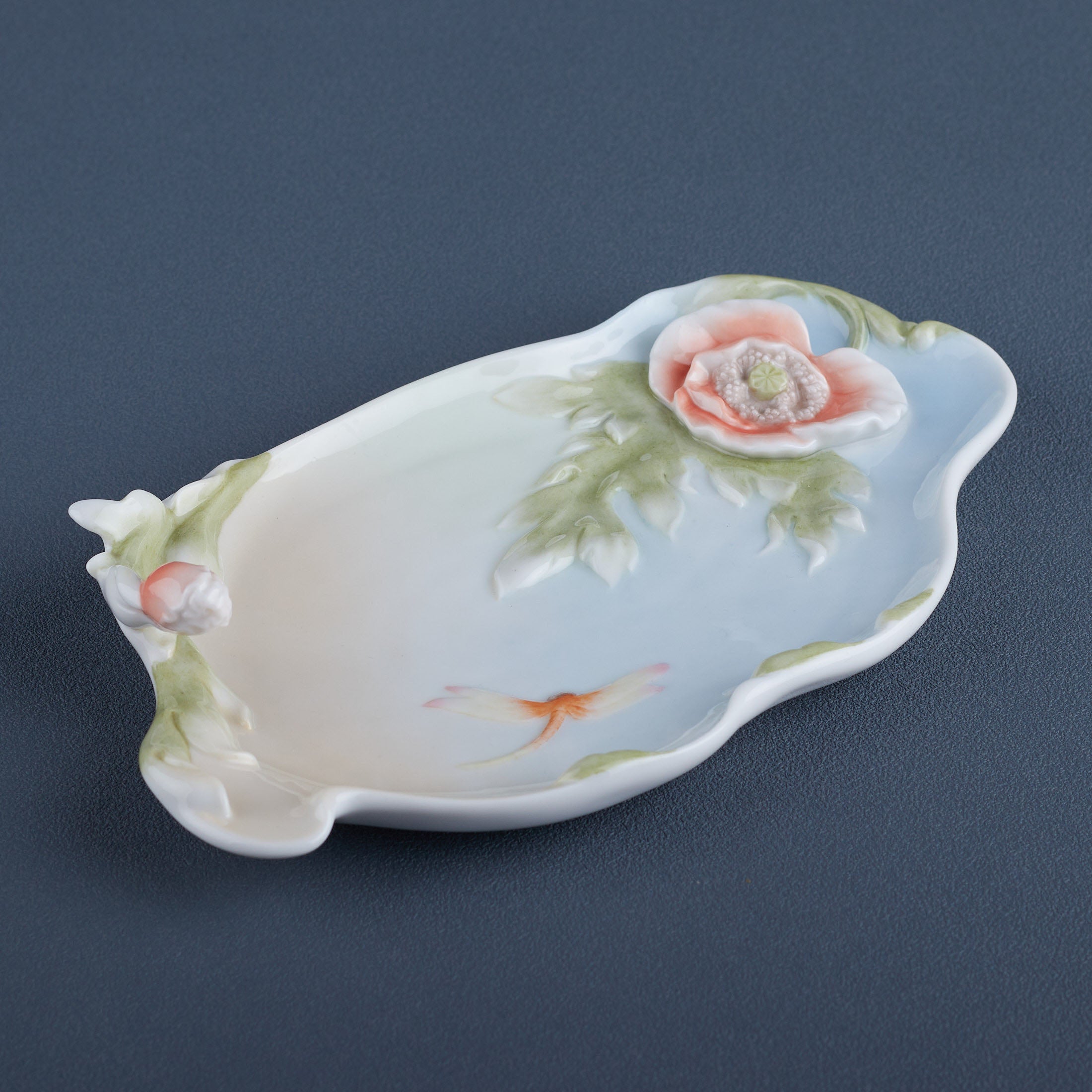 Dragonfly and Poppy Tray