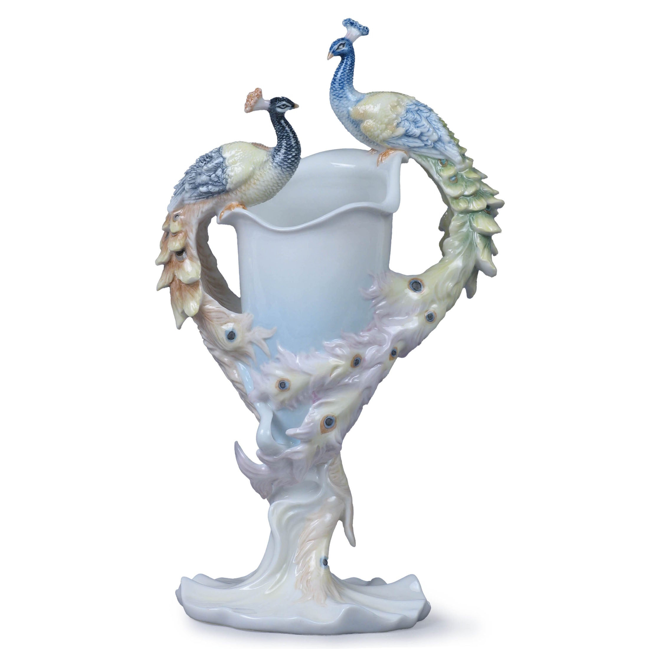 Double Peacock Vase