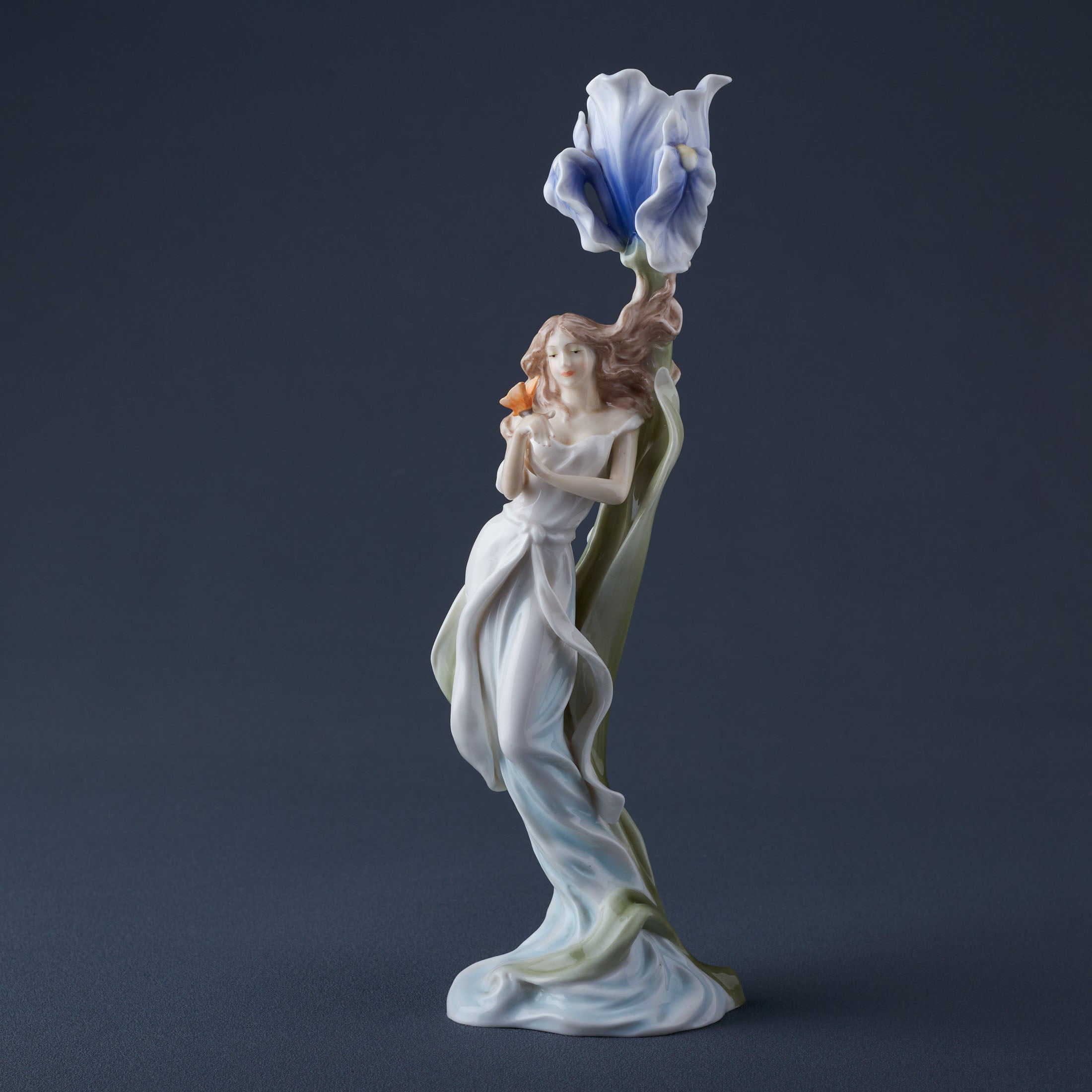Maiden With Butterfly By Blue Iris Candle Holder