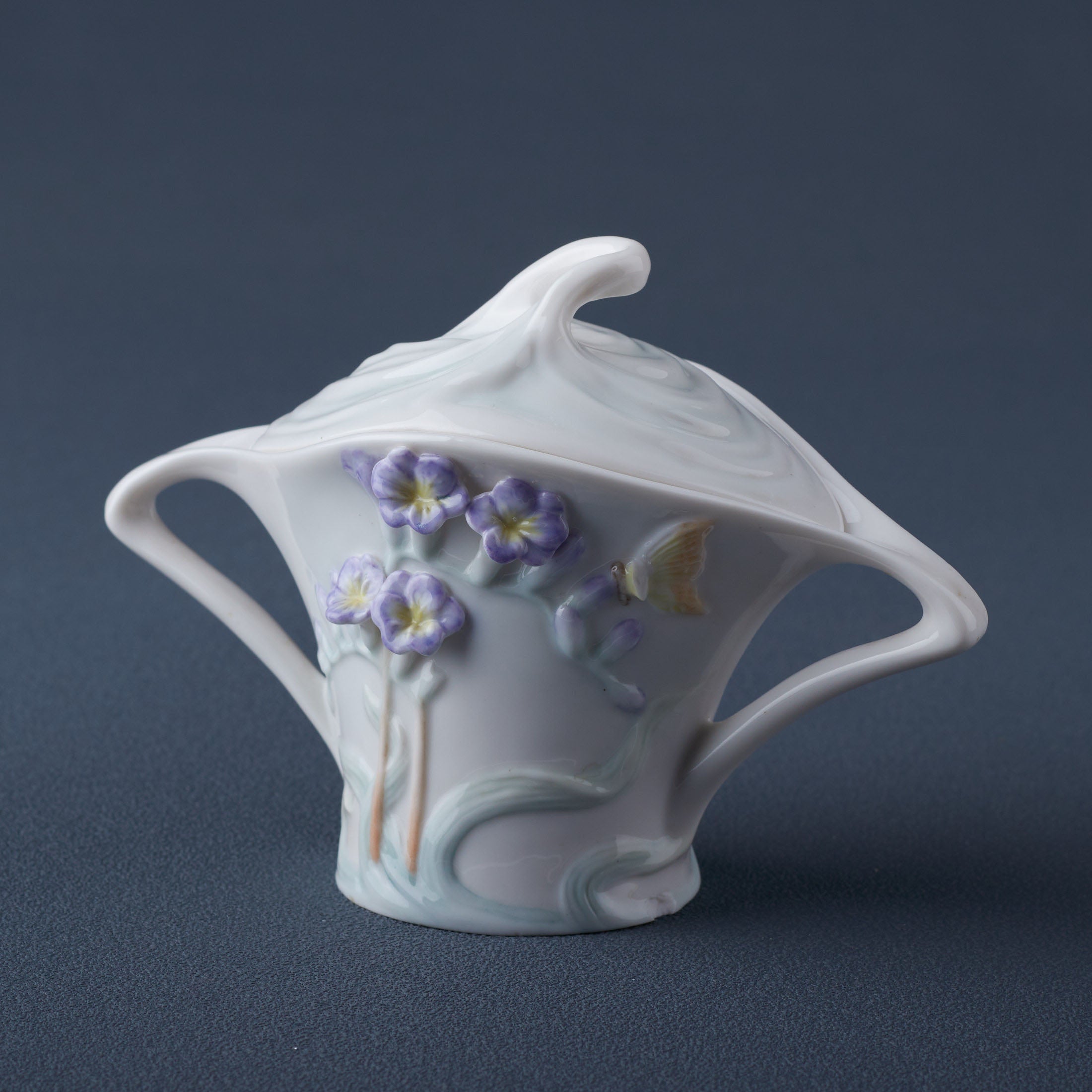 Freesia Sugar Jar (Purple Flower)