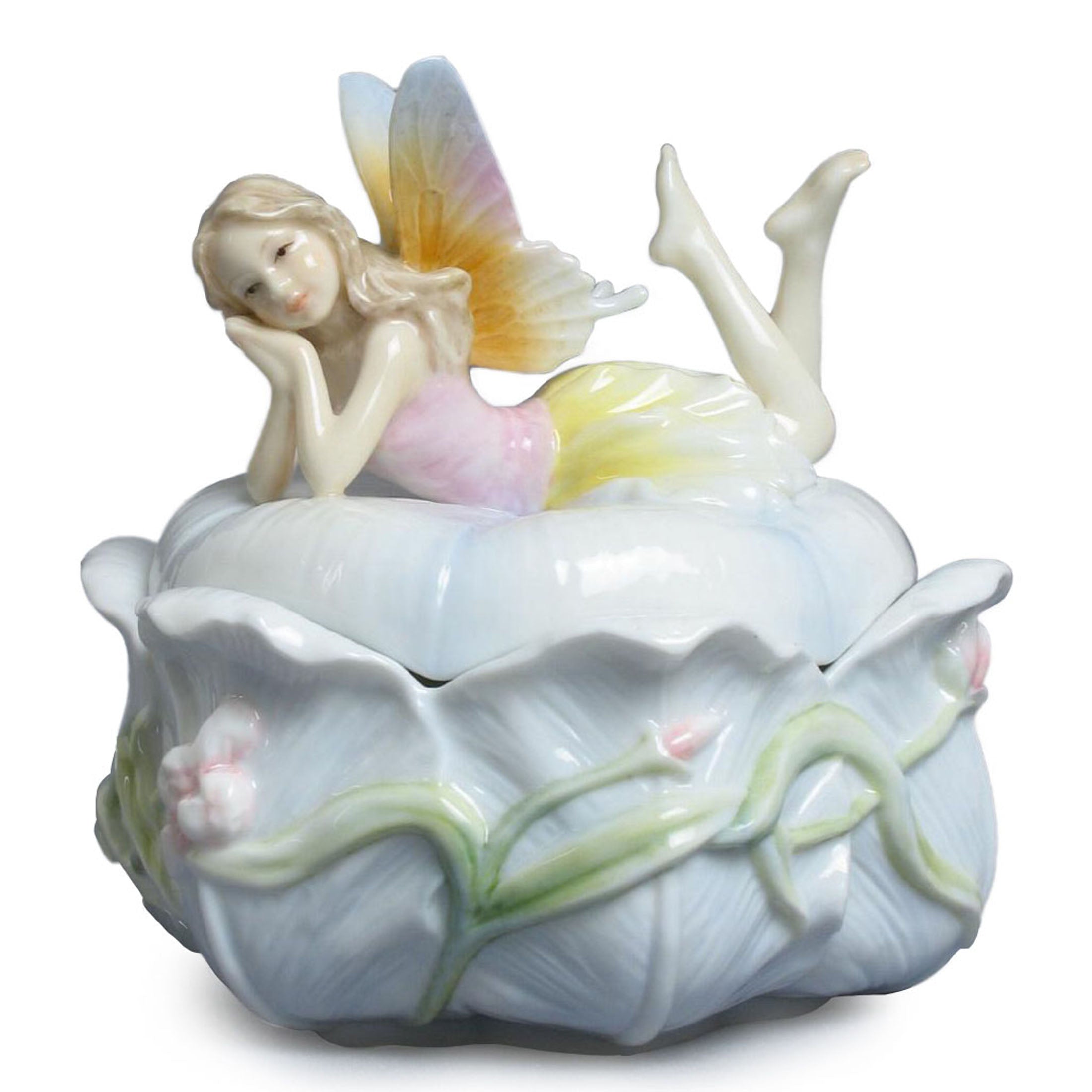 Fairy and Pink Iris Jewel Box