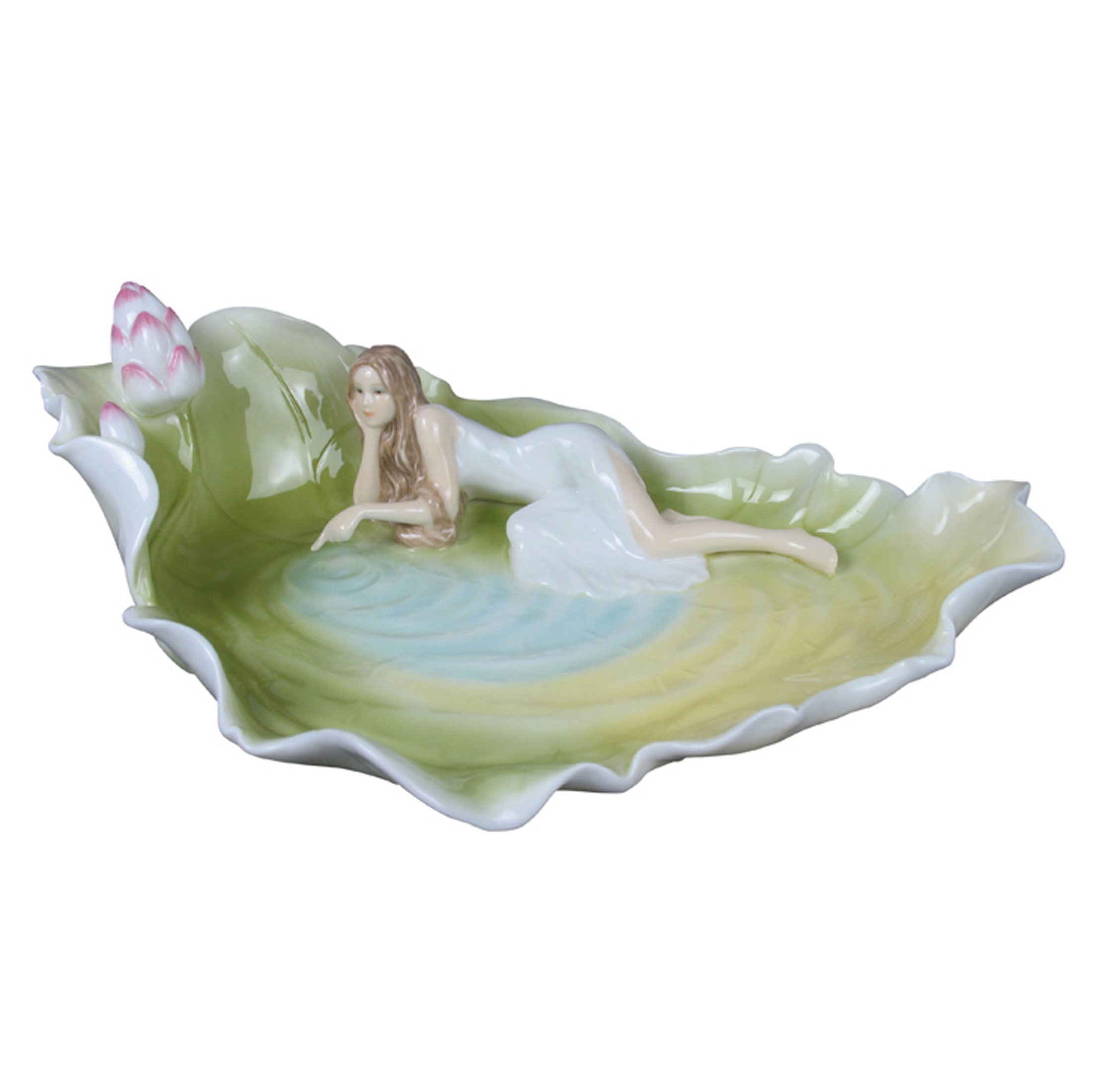 Maiden On Lotus Leaf Tray