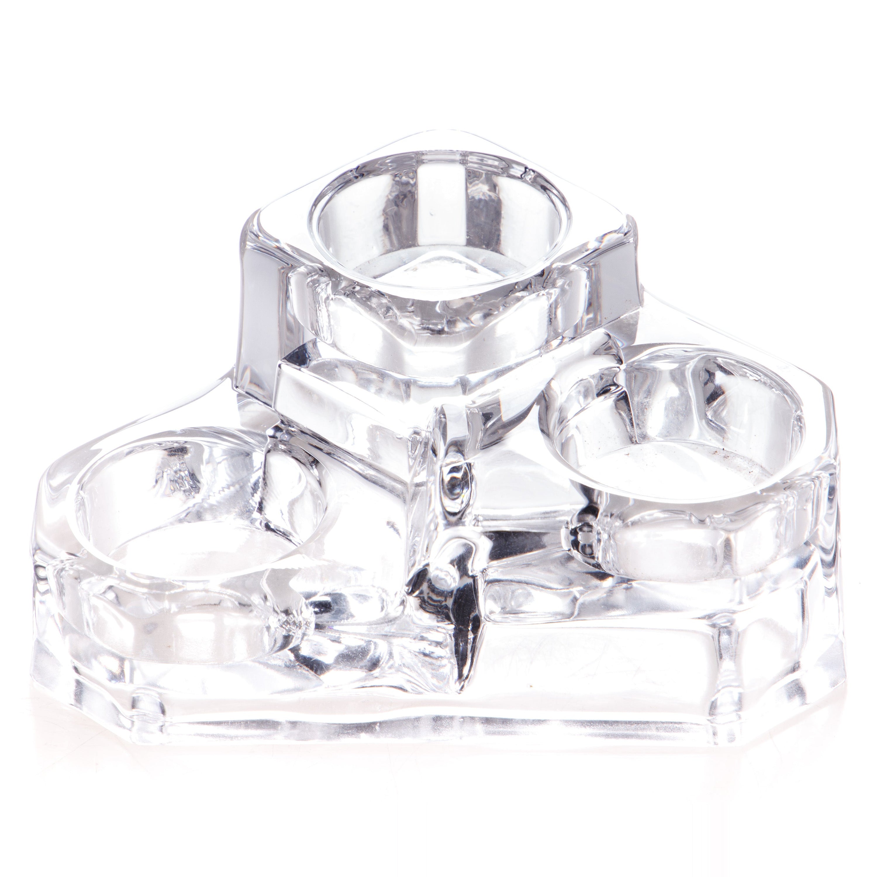 Crystal tea light holder | Handcrafted Glass Decor | Unique Home