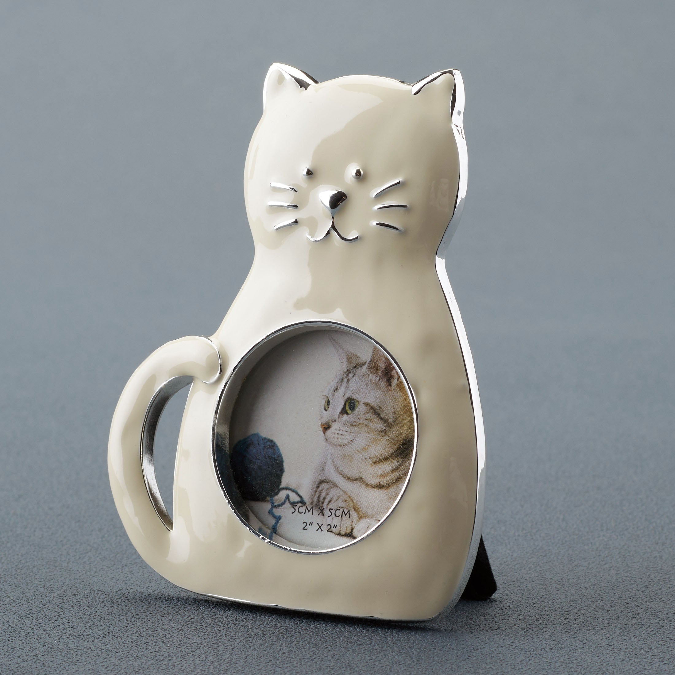Cat Photo Frame W/White