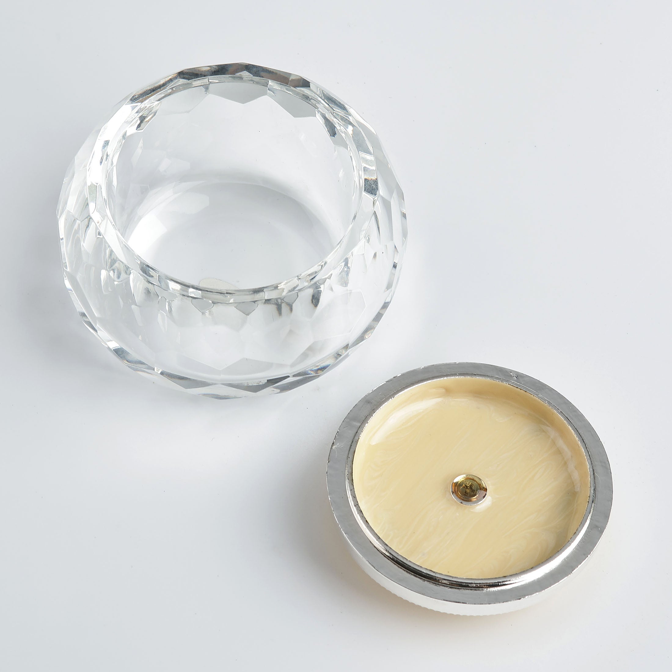 Crystal With Butterfly Lid Trinket Box