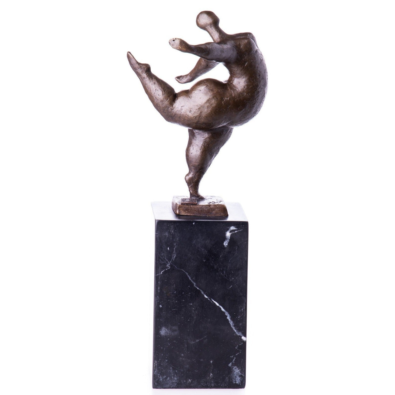 Abstract Bronze Dancing Figure on Marble Base | Figurines & Statues