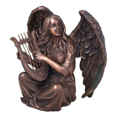 Angel with Harp | Mythology & Deity Sculptures | Home Decor
