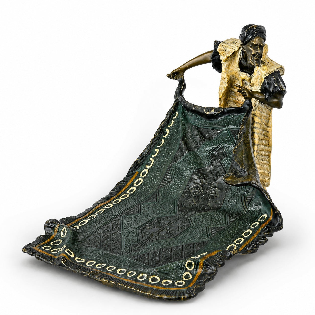 Arabian Rug Merchant | Handcrafted Bronze Decor | Gift Idea
