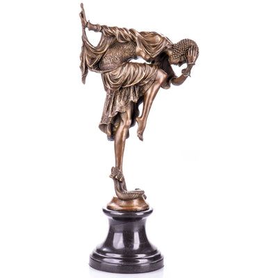 Bowing Buddha Figure | Handcrafted Bronze Decor | Unique Home Accent
