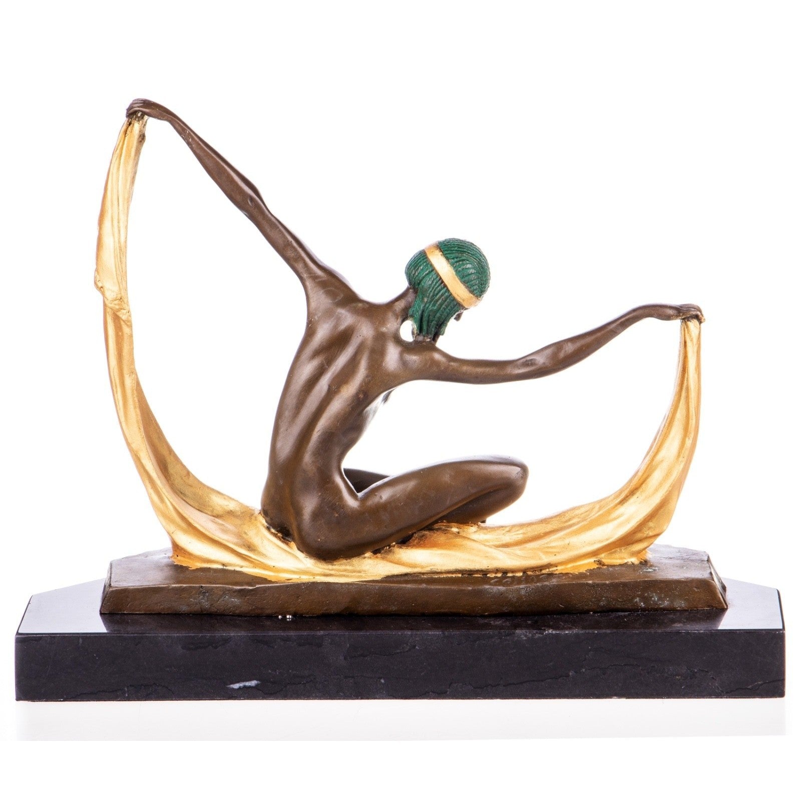 Art Deco Veil Dancer | Handcrafted Bronze Decor | Gift Idea