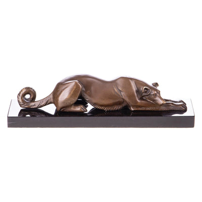Bronze Crouching Panther Sculpture