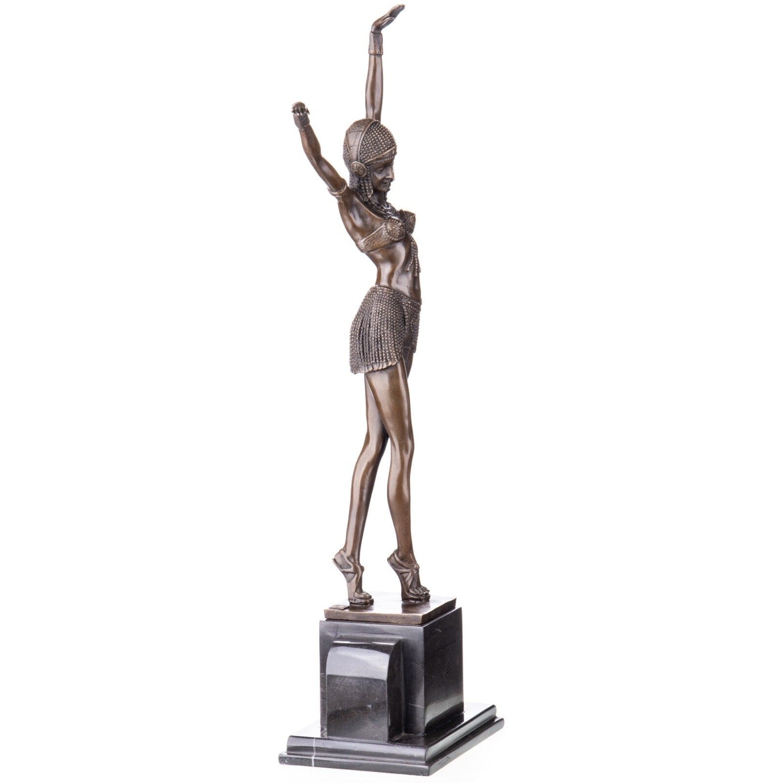 Art Deco Egyptian Dancer | Handcrafted Bronze Decor