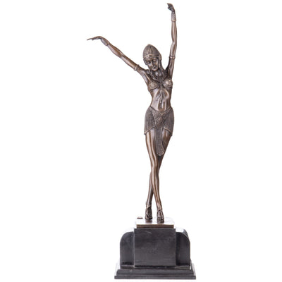 Art Deco Egyptian Dancer | Handcrafted Bronze Decor
