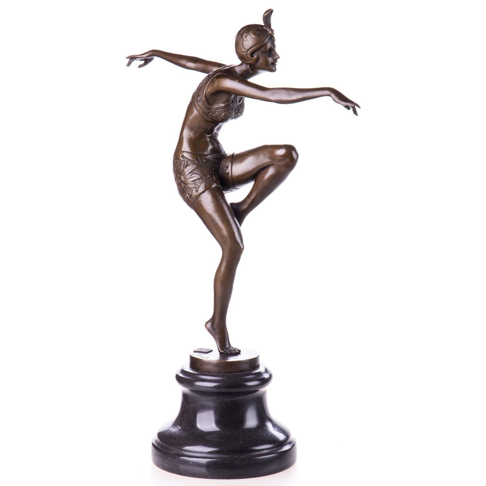 Art Deco Balancing Dancer | Handcrafted Bronze Decor