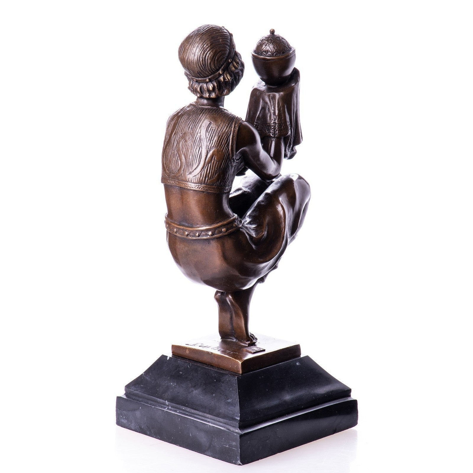 Art Deco Kneeling Maiden | Handcrafted Bronze Decor